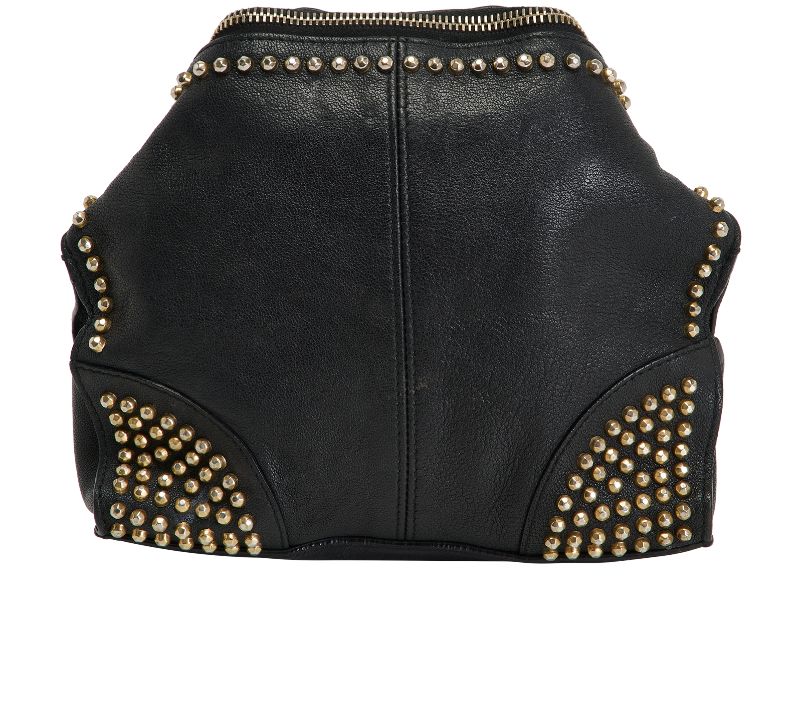 Demands Studded Clutch, &pound;310, Handbags, Black, Leather, Back view